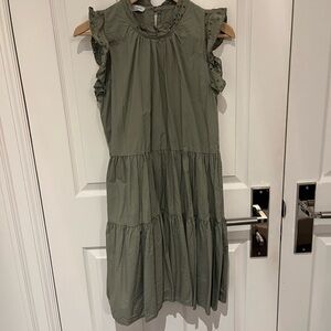 Ruffle Sleeve Tiered Dress - made in Italy